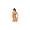 Ensemble 2 pièces noir vinyl comprenant soutien gorge demi seins et string 